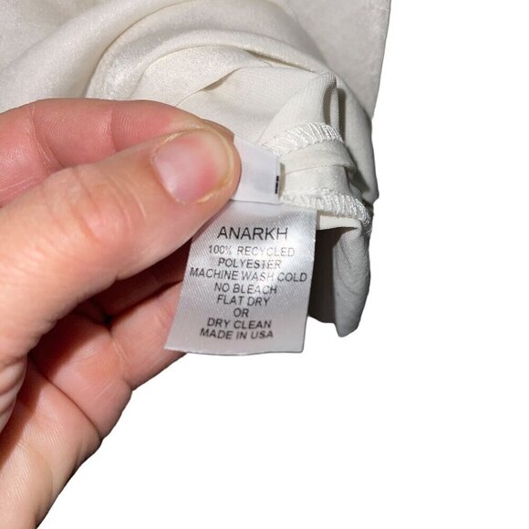 Nrk by Anarkh Womens Dress Size Small White Tunic High Low Side Slit Crew Neck - Picture 7 of 7